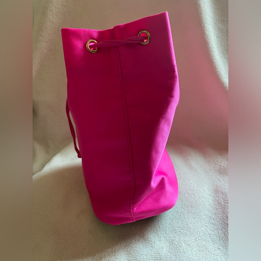 Prada Hot Pink Drawstring Bucket Backpack - Picture 4 of 10